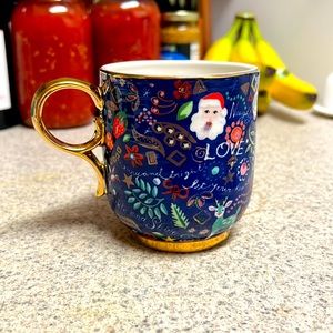 NEW Danielle Kroll Anthropologie Christmas mug ‘20